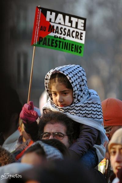 Manifestation de soutien aux Palestiniens de Gaza. Paris