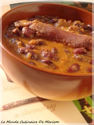 Ragout d'haricots rouges aux pattes d'agneau