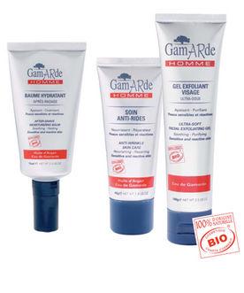 Trois produits de la gamme Gamarde Homme