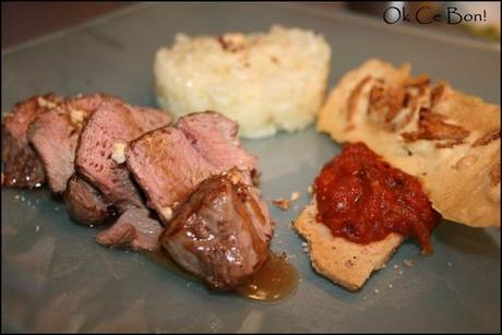 Noisettes d'agneau et leurs croquants