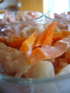 Verrine exotique aux crevettes et à l'ananas