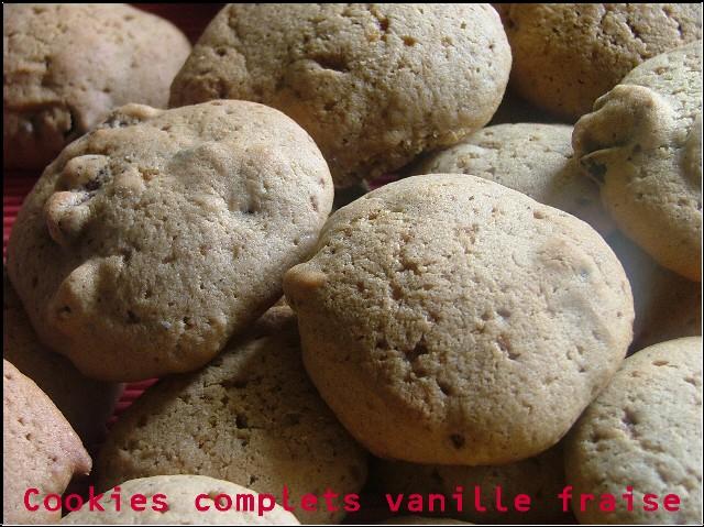 Cookies complets saveur vanille fraise