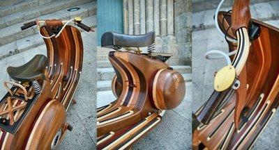 Carlos Alberto Hand Made Wooden Vespa Scooter - Scooter Vespa en Bois