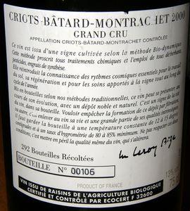 D’Auvenay Criots-Bâtard-Montrachet 2000