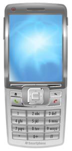 Smartphone non-tactile (exemple issu de l'émulateur Windows Mobile)