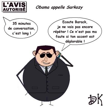 Tags : L'avis autorisé, dessin humour, gag politique, humoristique, Nicolas Sarkozy, portable, Barack Obama, président des USA, Etats Unis d'Amérique, accent, répéter, téléphone