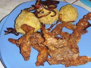 Purée de bananes plantains (mangú de platanos verdes)