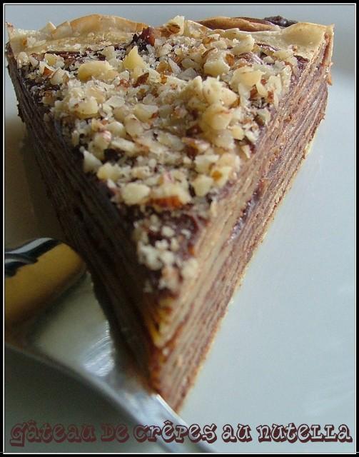 Pâte à crêpe classique devenue Gâteau de crêpes au nutella !