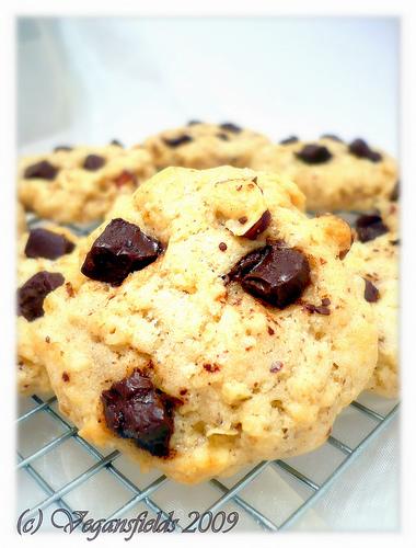 Cookies pralinés aux pépites de chocolat (vegan)