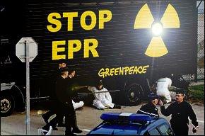 Selon Greenpeace, l'EPR produira déchets fois plus radioactifs