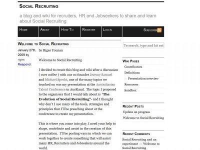 Un wiki sur le recrutement social par cooptation Un wiki sur le recrutement social par cooptation