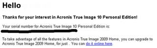 Acronis True Image gratuit