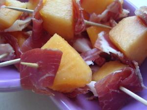 Melon au jambon de Parme (diététique)