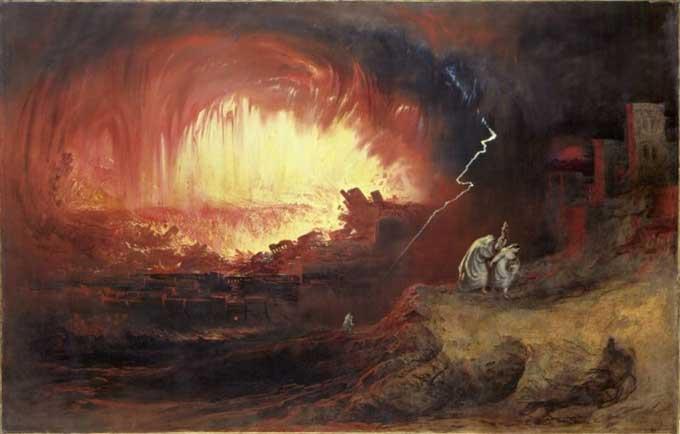 La destruction de Sodomme et gomorrhe, par John Martin, 1832