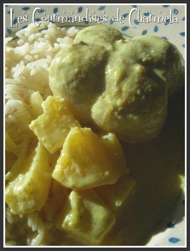 Paupiettes de Veau au Curry d'Ananas