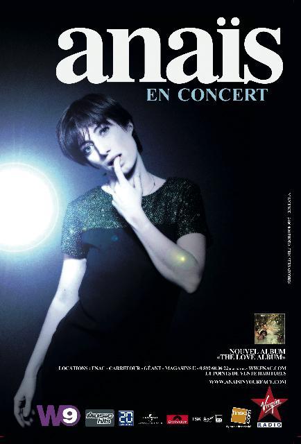 Anaïs donnera deux concerts exceptionnels à l'Olympia les 02 et 03 mars 2009