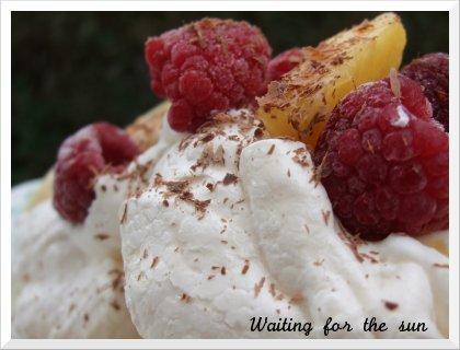 ≈ pavlovas mangue, framboises, bananes ≈