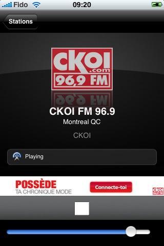 Radios du Québec sur iPhone