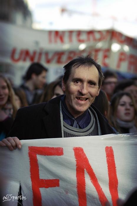 Journée d'action dans les universités contre la LRU. 5 février 2009.