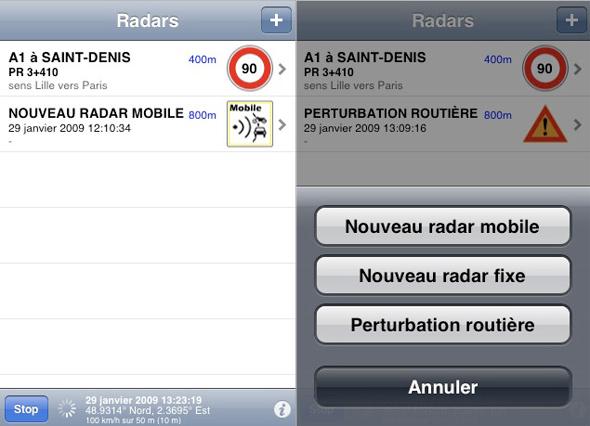 iphone  iPhone   Avertisseur de radar