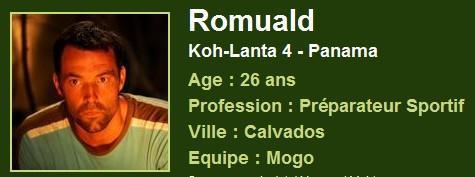 Koh Lanta - Romuald - Ancien de la saison 4