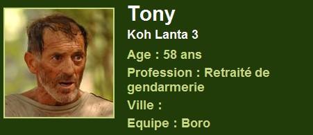 Koh Lanta - Tony - Saison 3 
