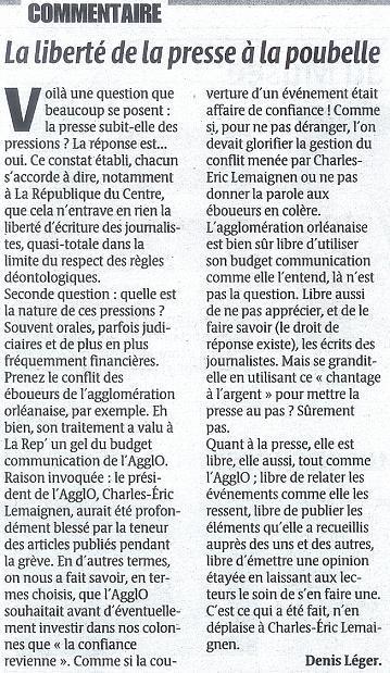 La Rep' règle ses comptes avec l'AgglO d'Orléans