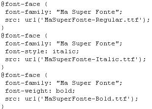 font-face
