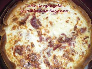 Tarte au gorgonzola et jambon de bayonne