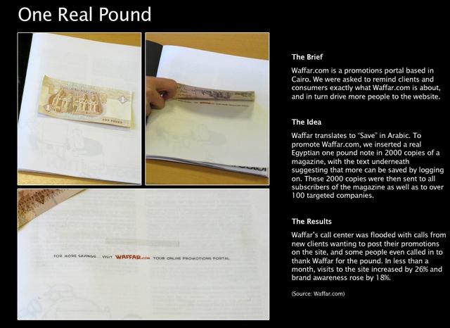 pub dans un magazine avec du vrai argent