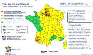 Meteo-France place 10 départements en vigilance orange neige