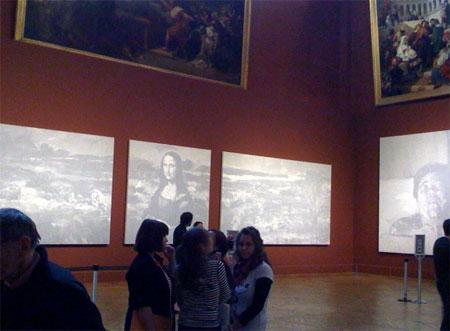 Les funérailles solennelles de Monna Lisa par Yan Pei-Ming jocondo.jpg