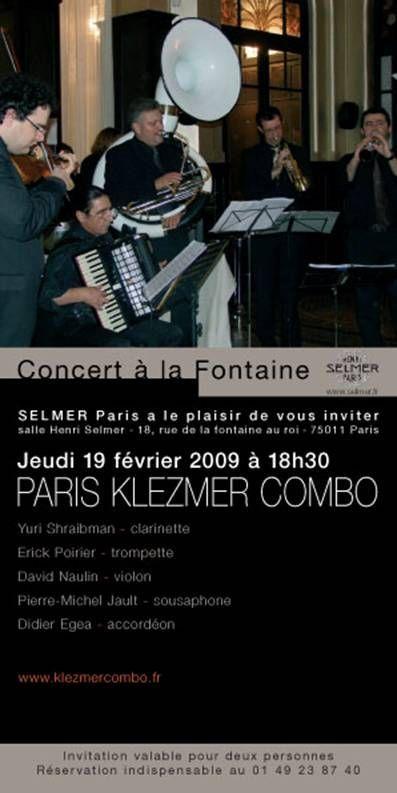 Paris Klezmer Combo - 19 fev 09 - Fontaine Selmer
