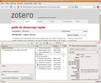 Zotero, la GED dans firefox