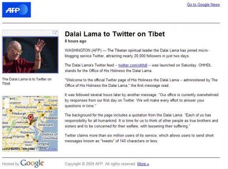 dalailama_twitter INTOX: Le Dalaï Lama sur le réseau social Twitter