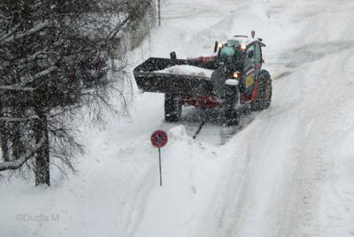 La Chaux-de-Fonds: neige 17 février 2009 pelleteuse