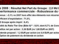 Résultats financiers 2009 Société Générale Paribas