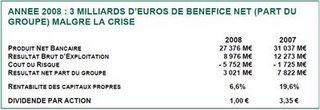 Résultats financiers 2009 : Société Générale et BNP Paribas