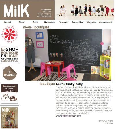 Milk Magazine Boutique enfant a la mode