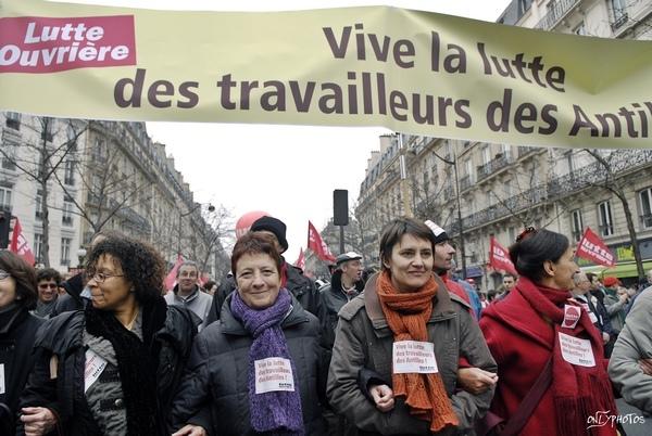 Manifestation à Paris en solidarité avec la Guadeloupe