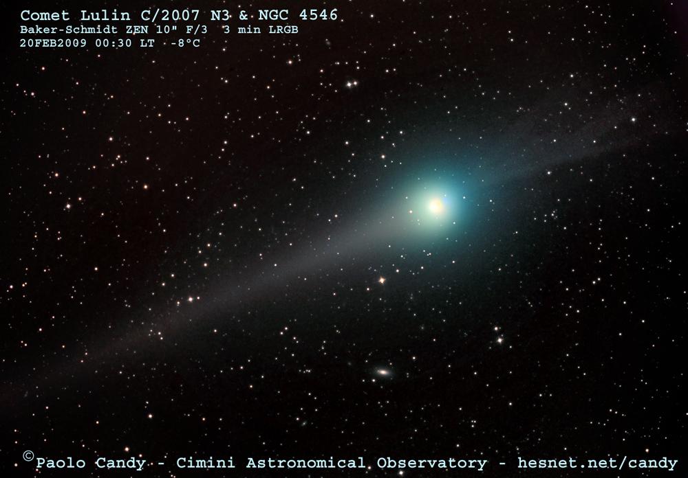 La comète Lulin et ses deux chevelures visibles