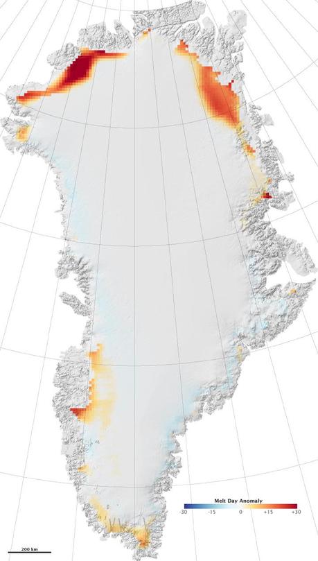 Fonte des glaces au Groenland