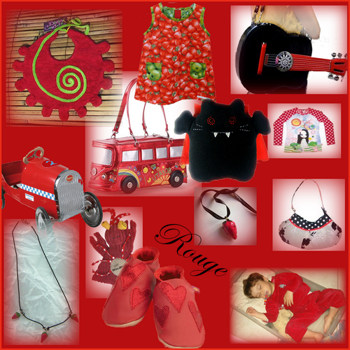 Petite mosaïque de créations rouges...