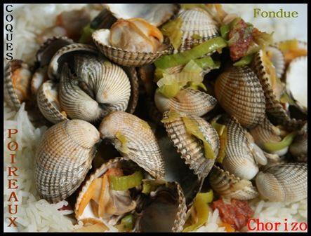 poelée de coque à la fondu de poireaux au chorizo (1)