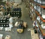 vidéo régis fenwick entrepot étagères effondrement