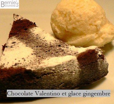 chocolate valentino  glace gingembre
