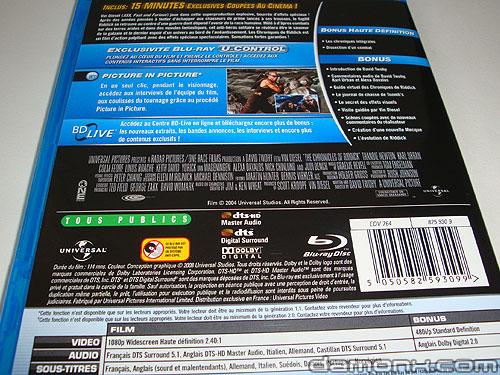 Blu Ray Les Chroniques de Riddick