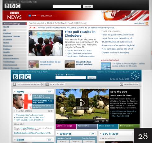 Great Redesigns | Function Design Blog | The BBC website