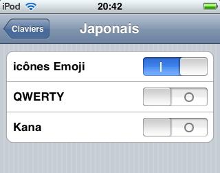 Vite, emojis iPhone/iPod Touch