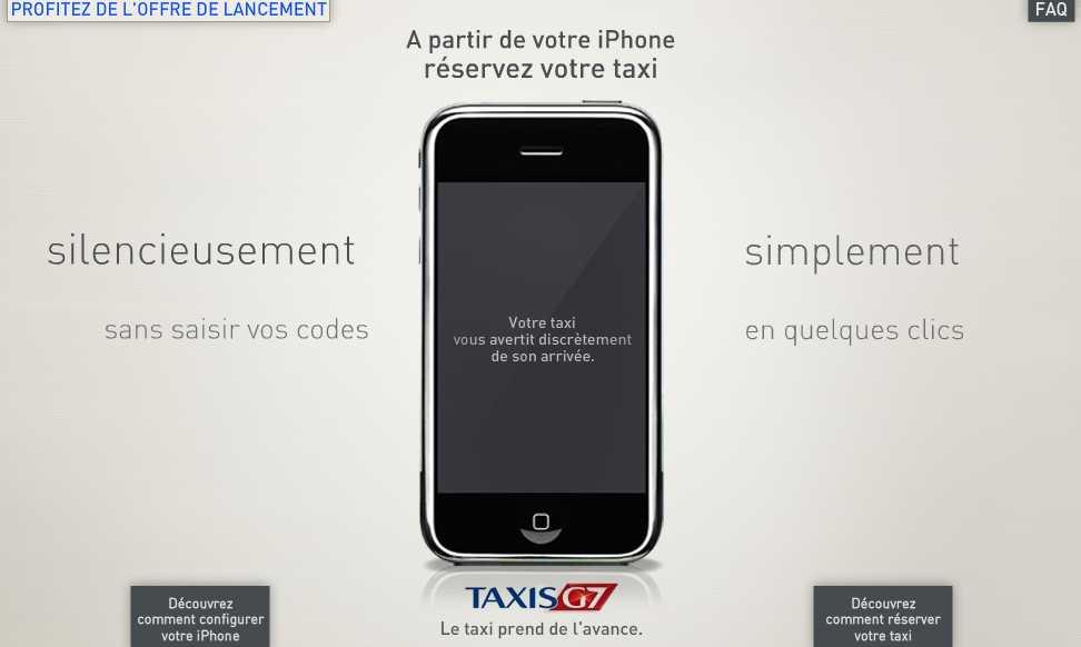 TaxiG7 sur votre iPhone : réservez en ligne Redneck   buzzmarketing